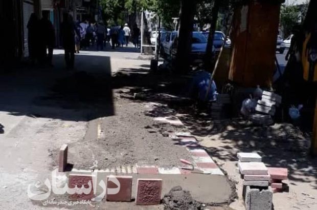 ادامه پیاده روسازی در شهرداری منطقه دو رشت